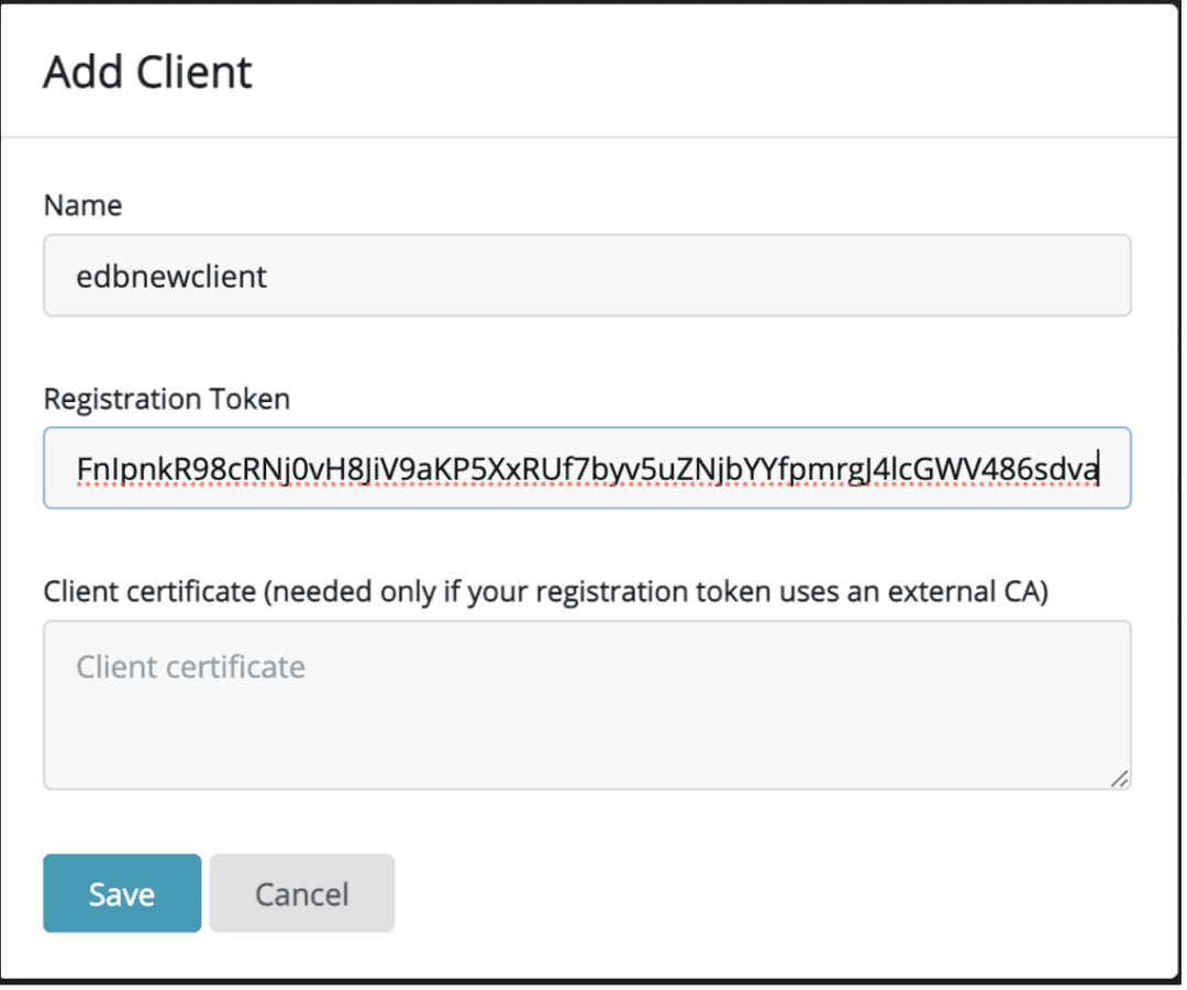 Thales Create New Registration Client